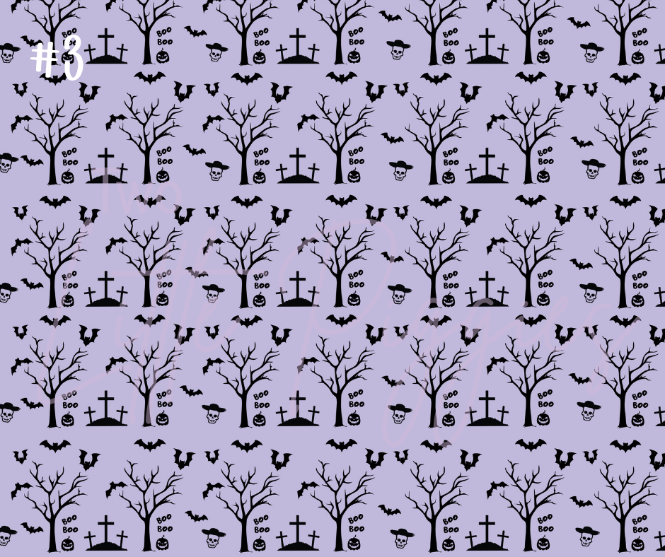 Printed Vinyl - Halloween Pastel Purple Collection