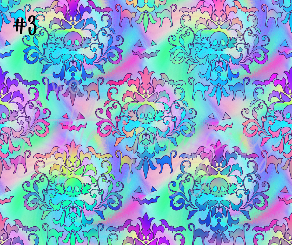 Printed Vinyl - Halloween - Rainbow Halloween