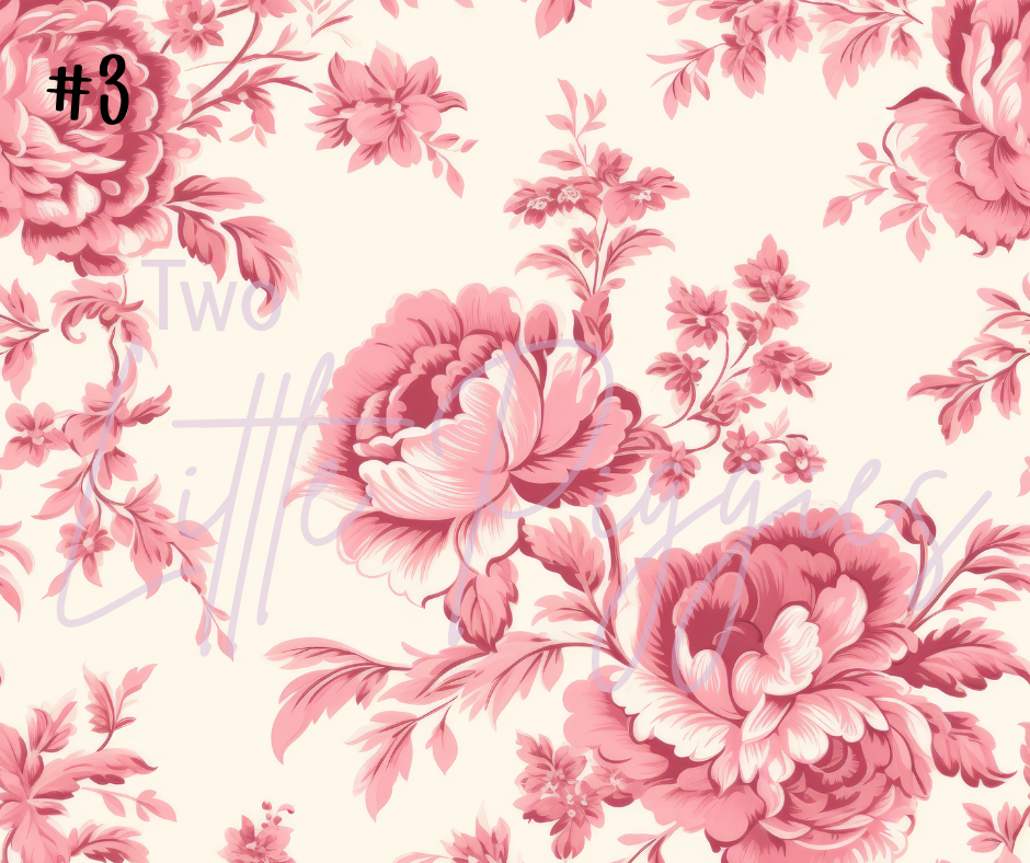 Printed Vinyl - Toile Floral