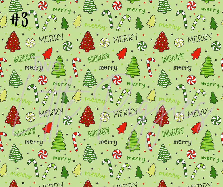 Printed Vinyl - Christmas Trees