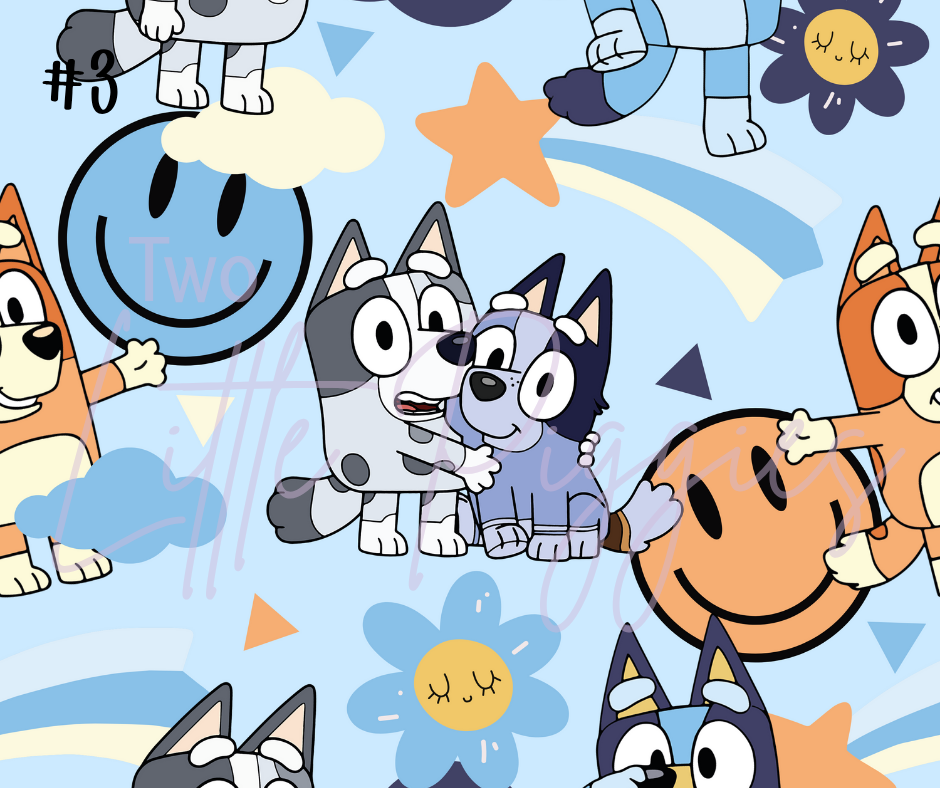 Printed Vinyl - Blue Dog