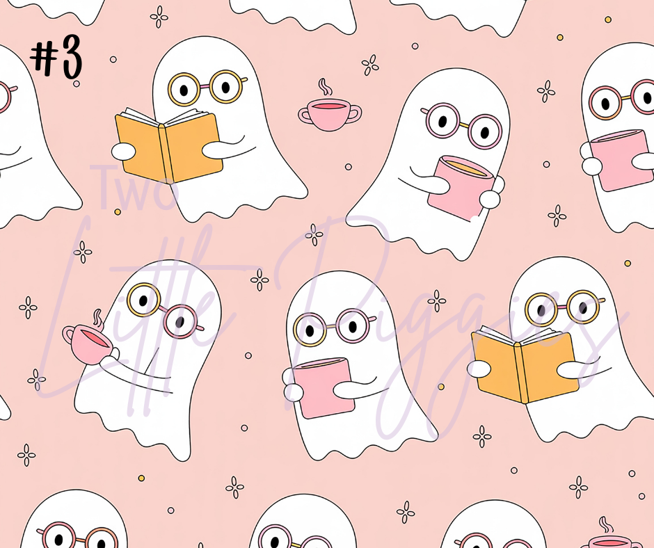 Printed Vinyl - Girl Ghosts and Books