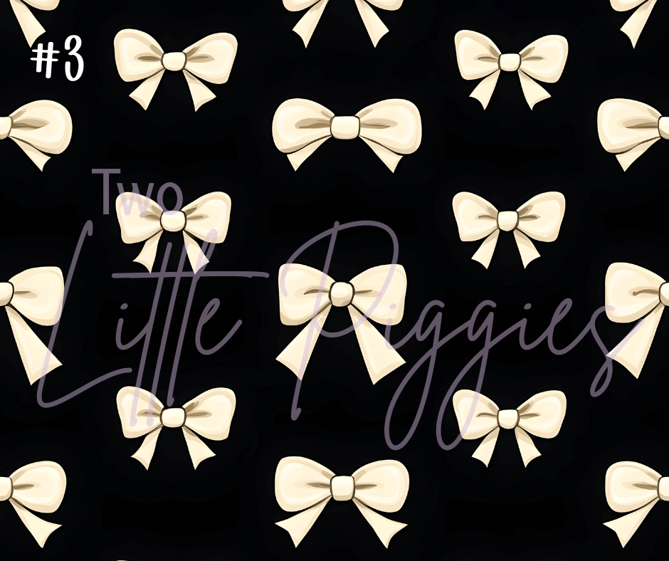 Printed Vinyl - Black and White Bows