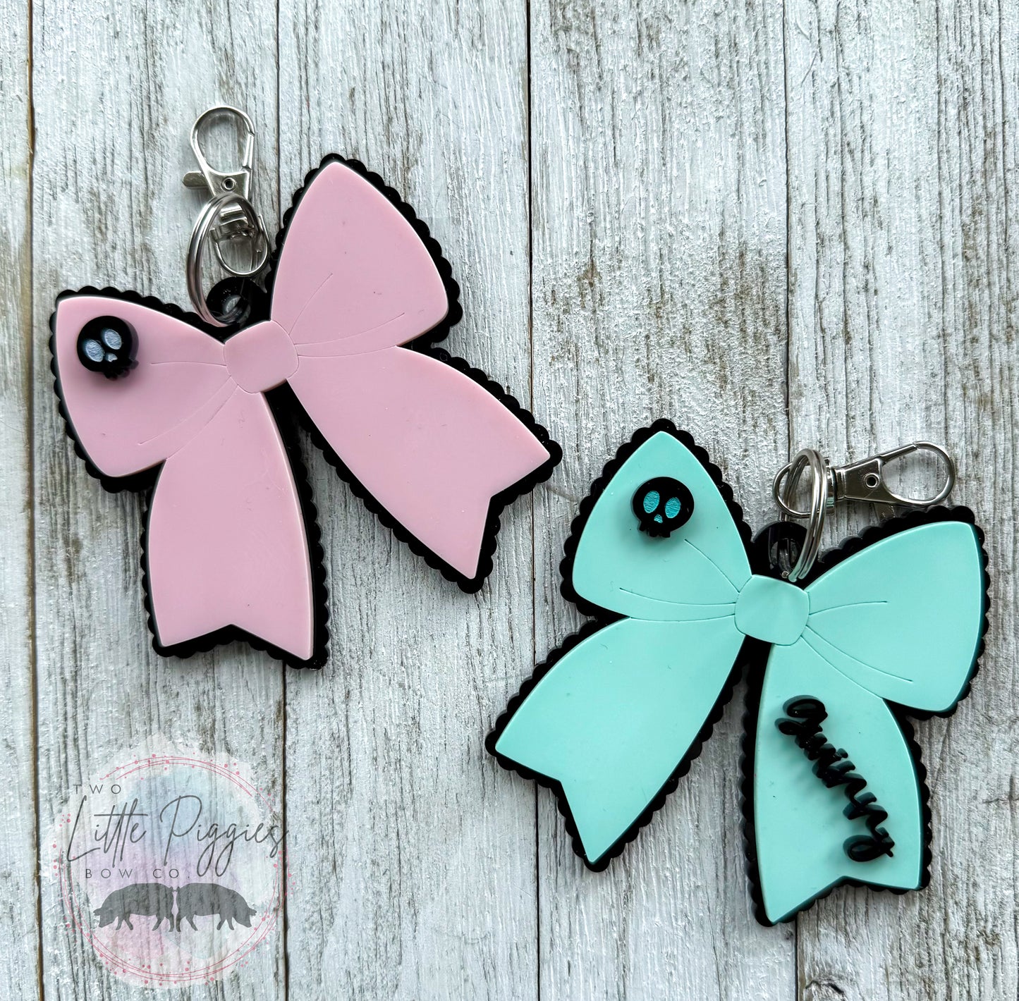 Spooky Bow Keychain