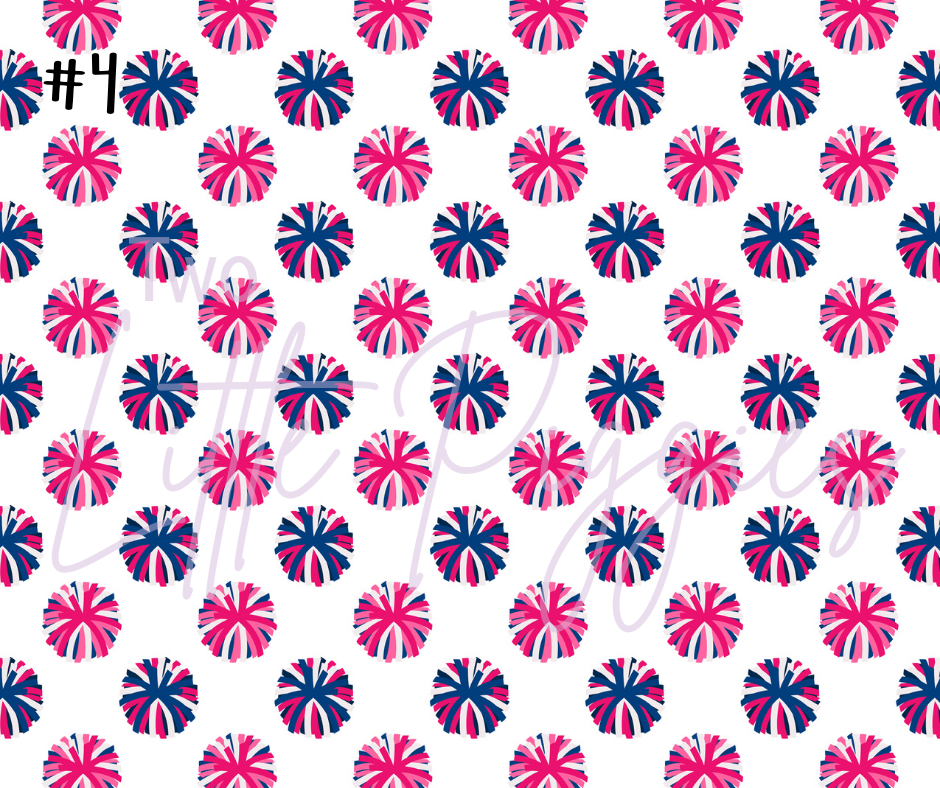 Printed Vinyl - Cheer - Pink and Navy