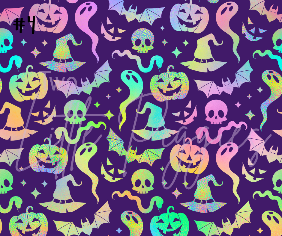Printed Vinyl - Halloween - Rainbow Halloween