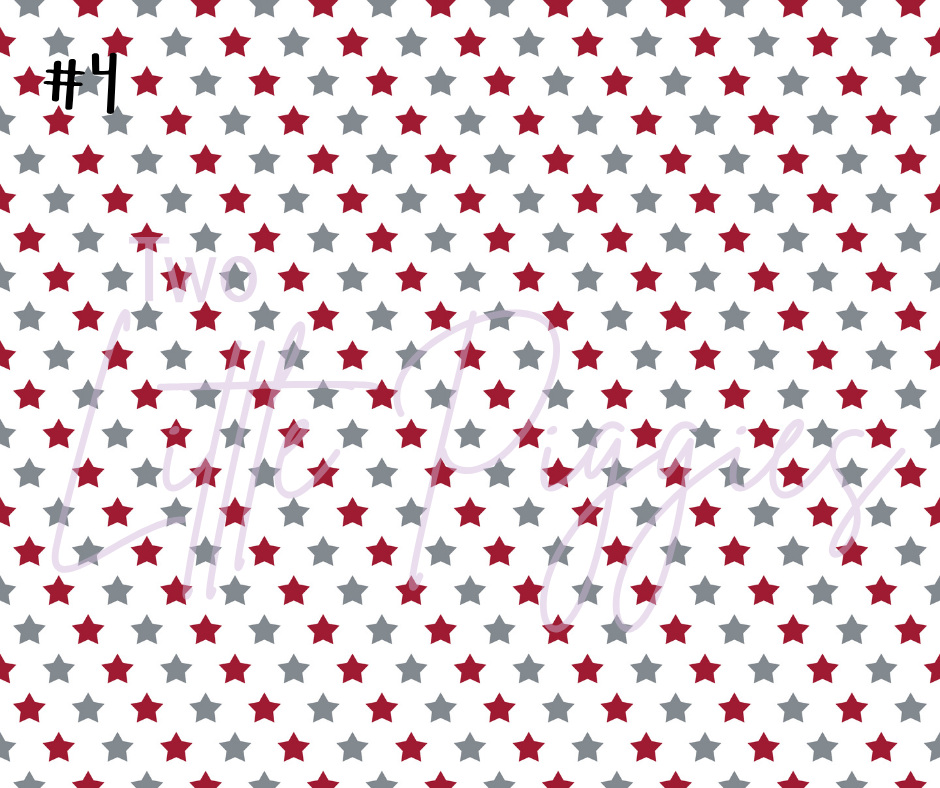 Printed Vinyl - Football - Red and Silver