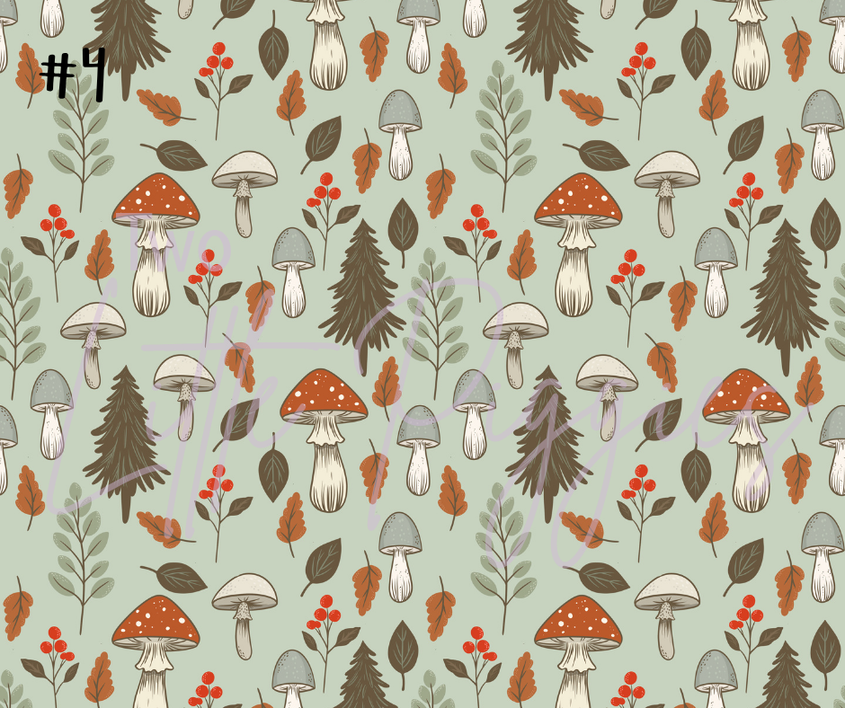 Printed Vinyl - Mushroom Forest