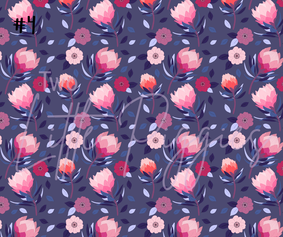 Printed Vinyl - Protea Flowers