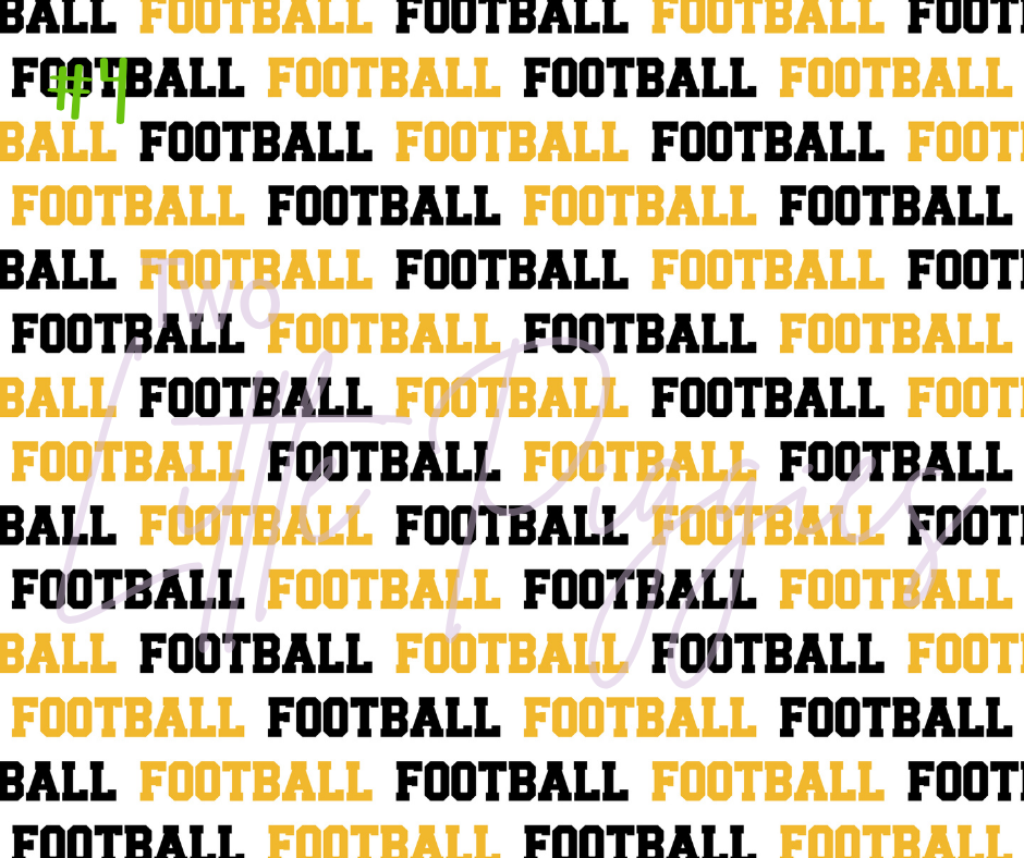 Printed Vinyl - Football - Black and Gold