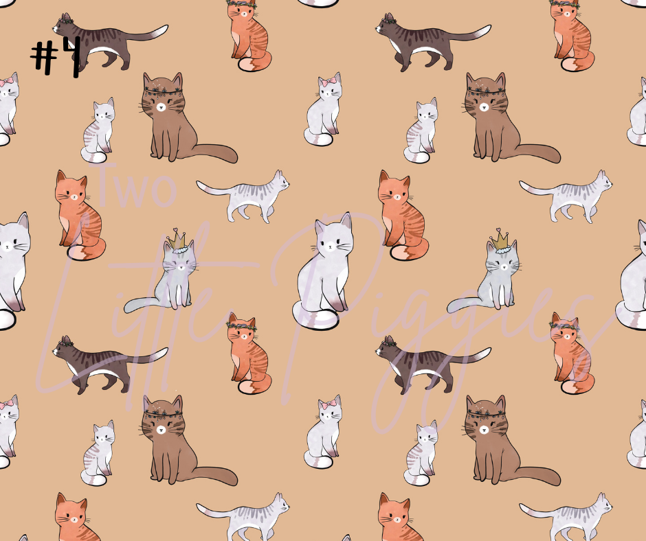 Printed Vinyl - Cute Cats