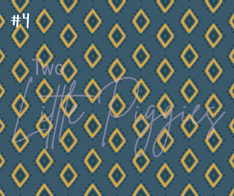 Printed Vinyl - Blue Mustard Floral