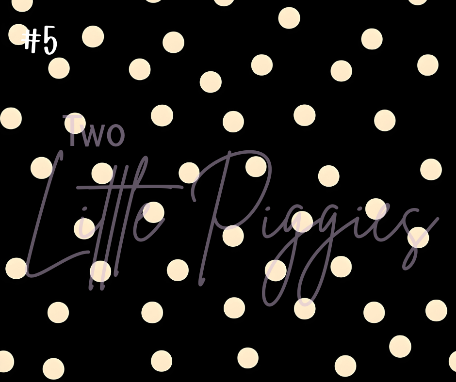 Printed Vinyl - Black and White Bows