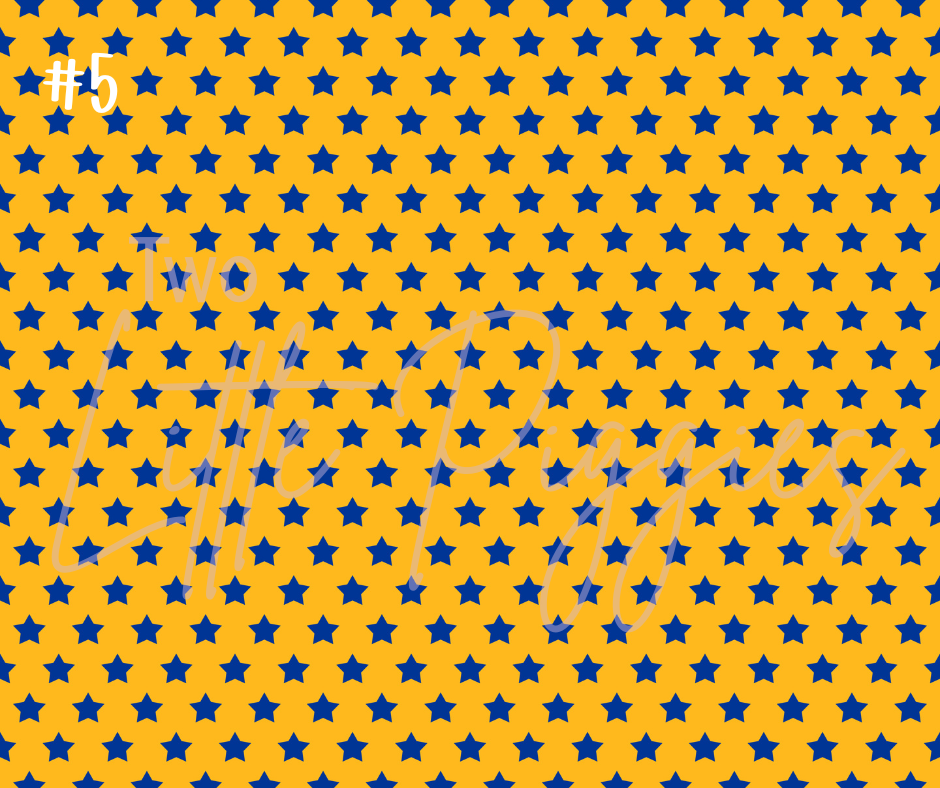 Printed Vinyl - Football - Blue and Gold