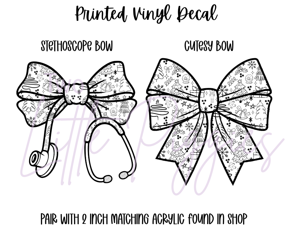 Printed Vinyl - Sassy Exclusive - Christmas Doodle