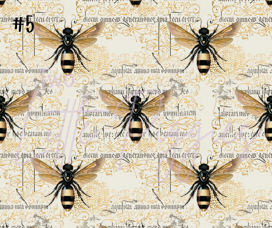 Printed Vinyl - Bumbling Bees