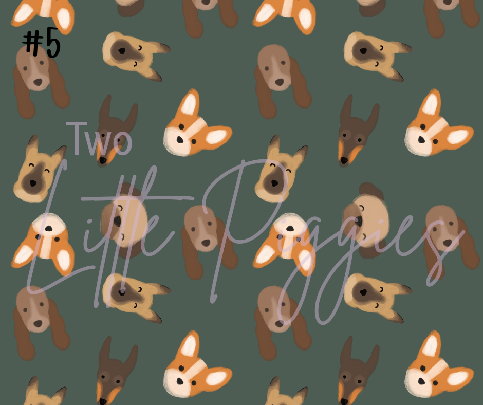 Printed Vinyl - Cute Dogs