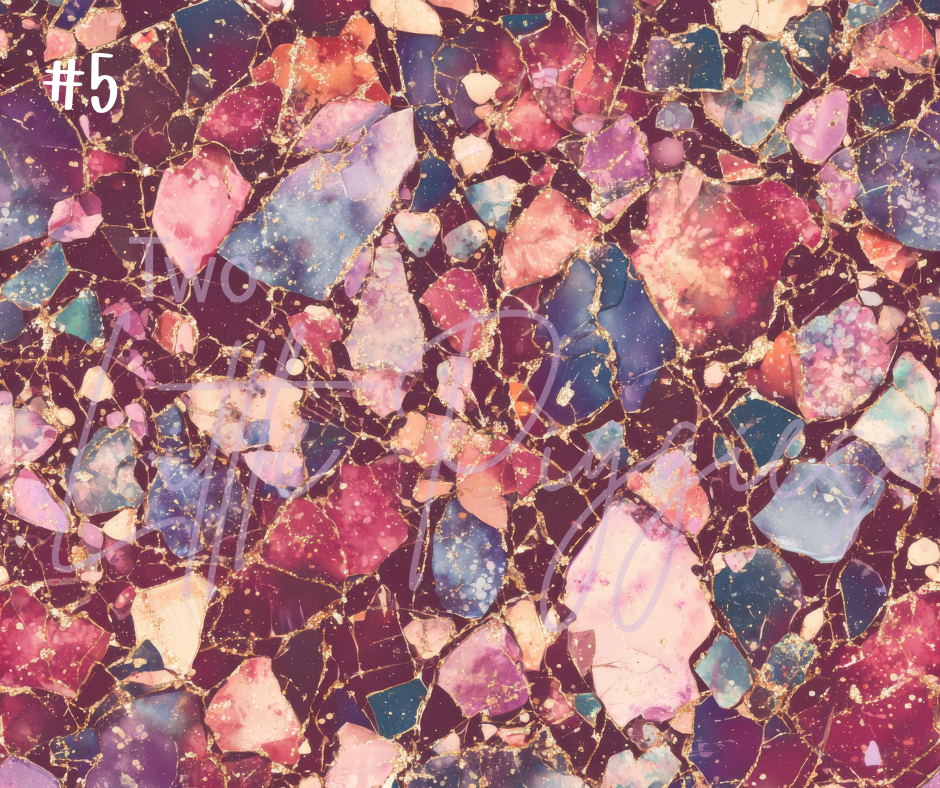 Printed Vinyl - Cracked Crystals
