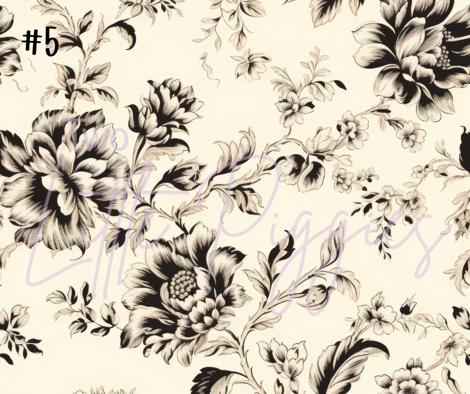 Printed Vinyl - Toile Floral