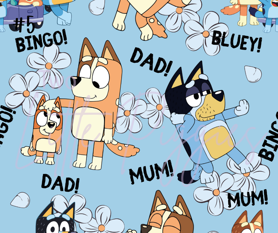 Printed Vinyl - Blue Dog