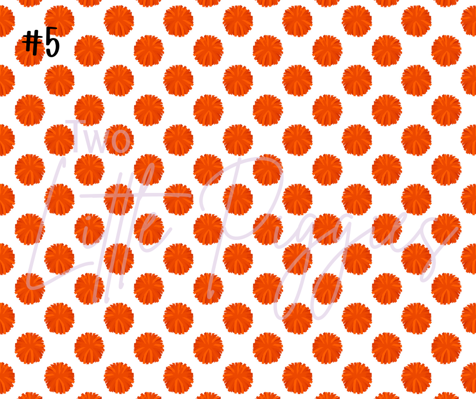 Printed Vinyl - Cheer - Navy and Orange