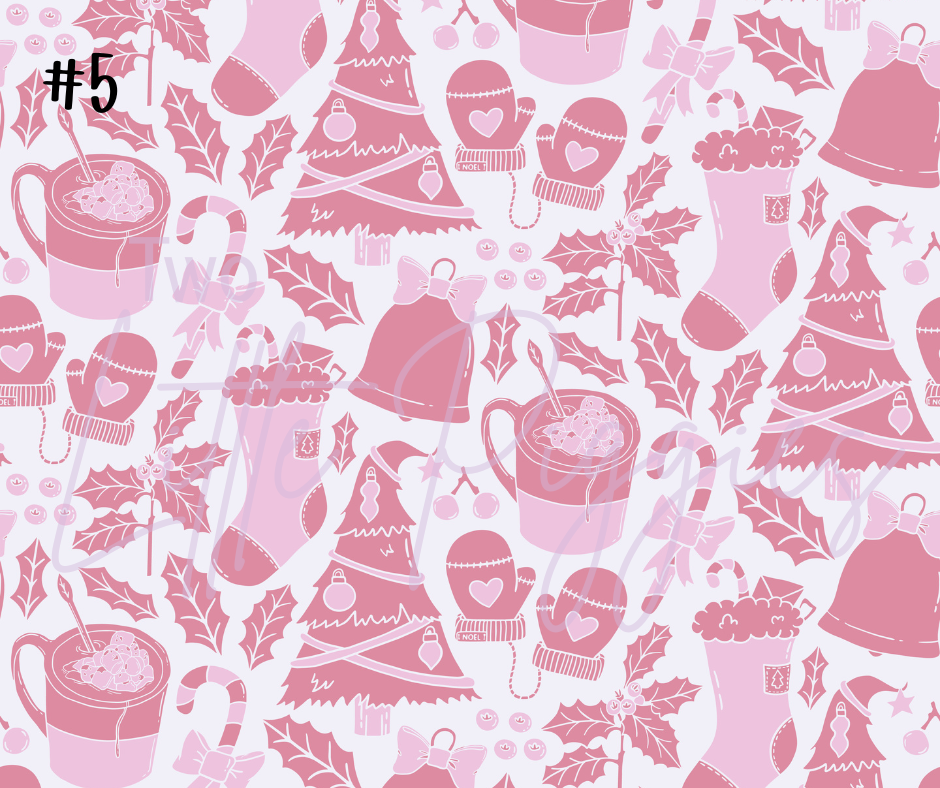 Printed Vinyl - Peppermint Holiday