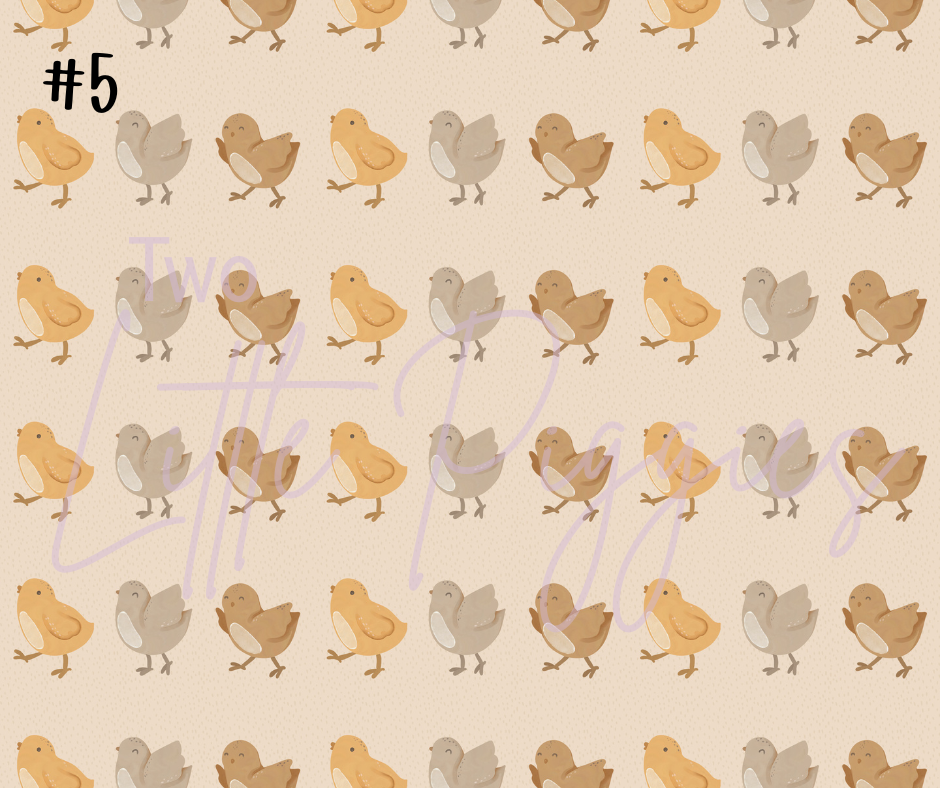 Printed Vinyl - Happy Chickens