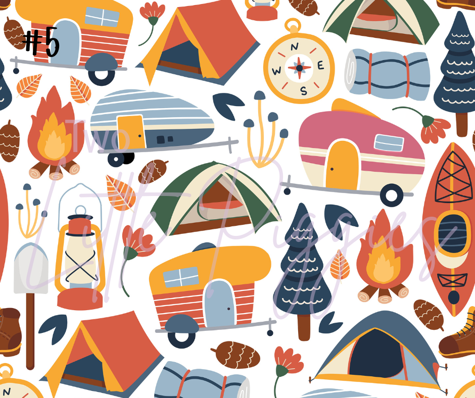 Printed Vinyl - Let's Go Camping