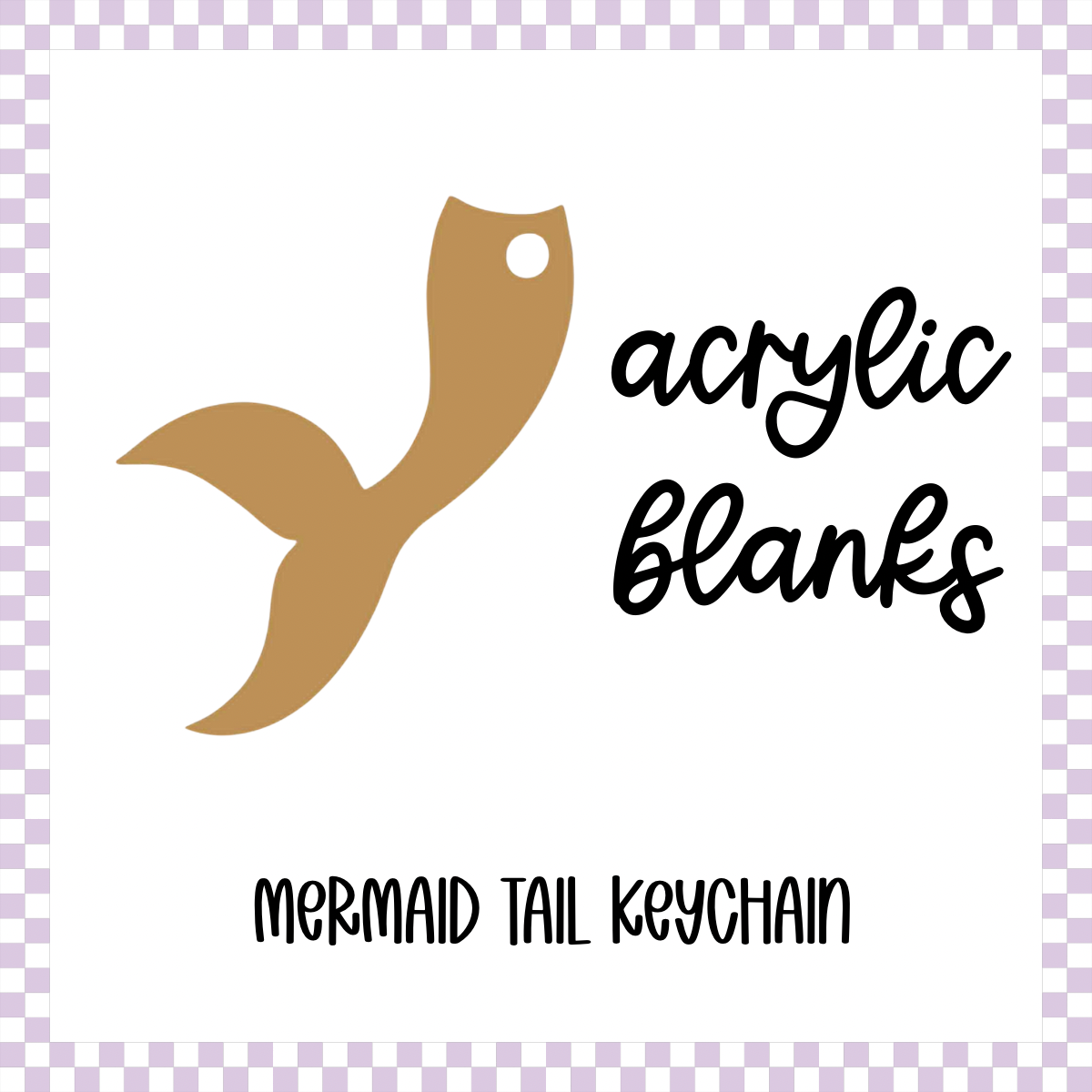 Acrylic Blank - Mermaid Tail (3pc)