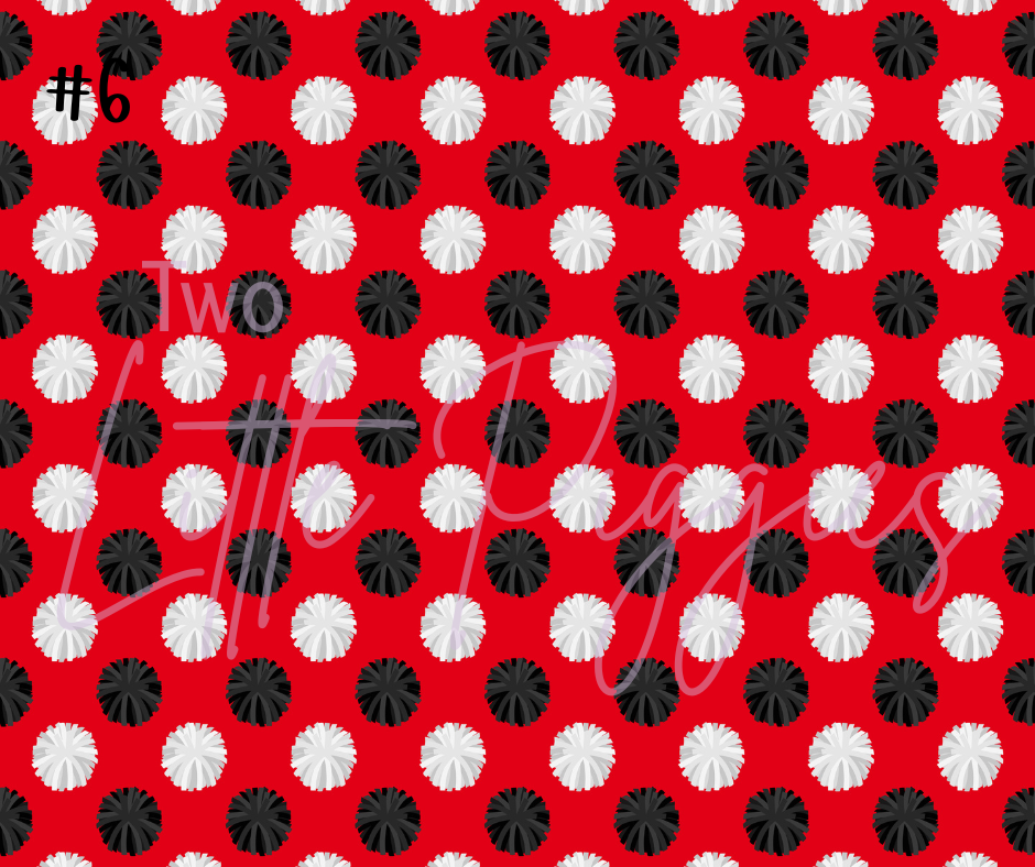 Printed Vinyl - Cheer - Red and Black
