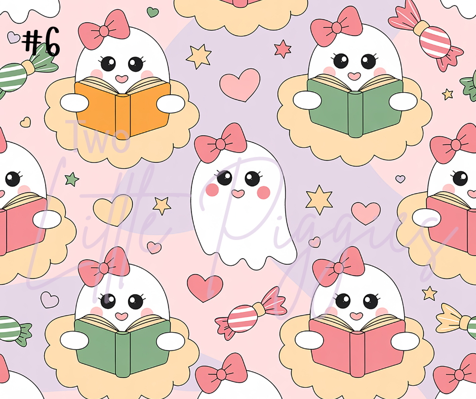 Printed Vinyl - Girl Ghosts and Books