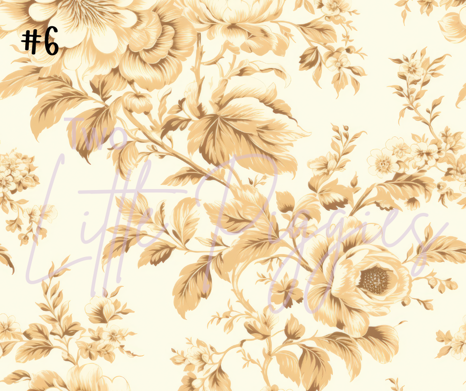 Printed Vinyl - Toile Floral