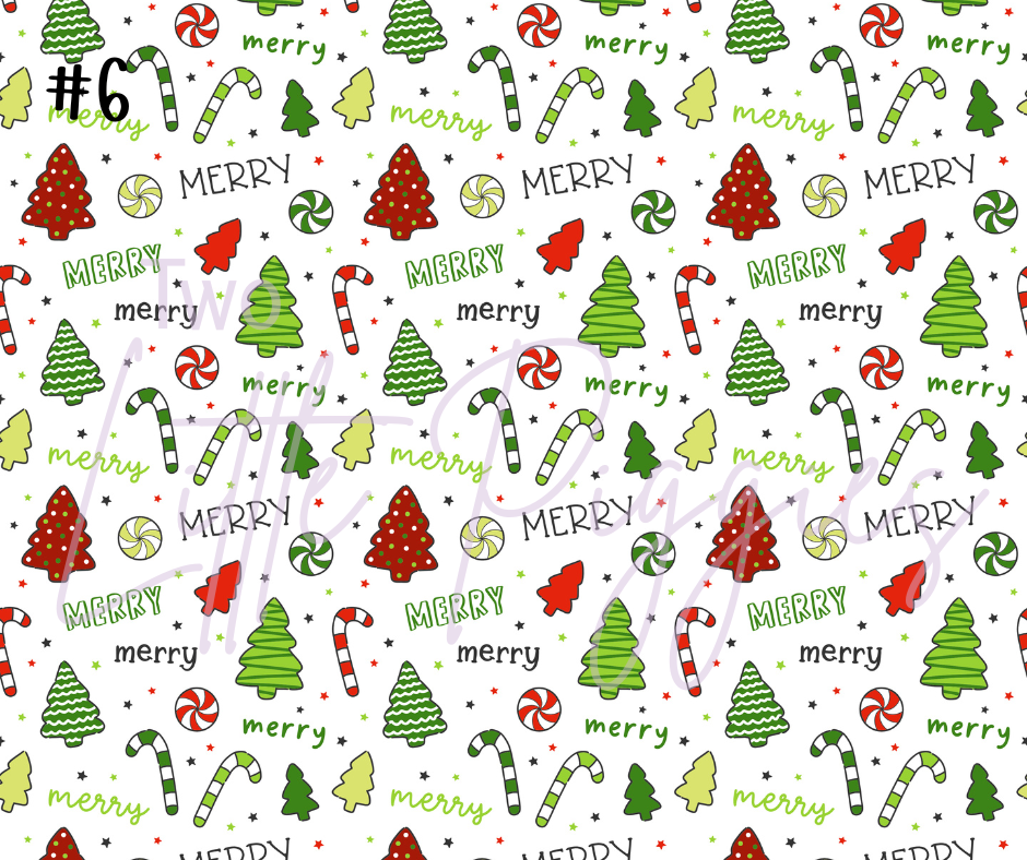 Printed Vinyl - Christmas Trees