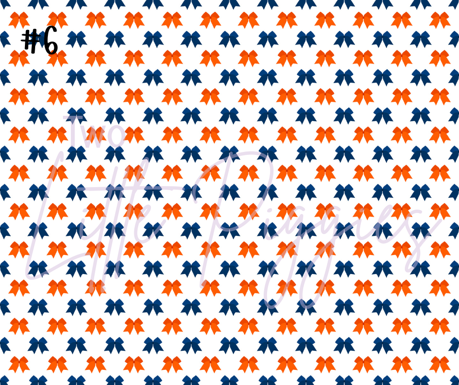 Printed Vinyl - Cheer - Navy and Orange
