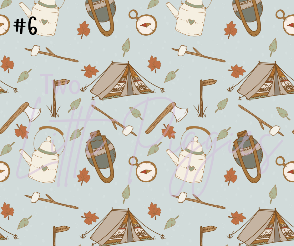Printed Vinyl - Camping Fun