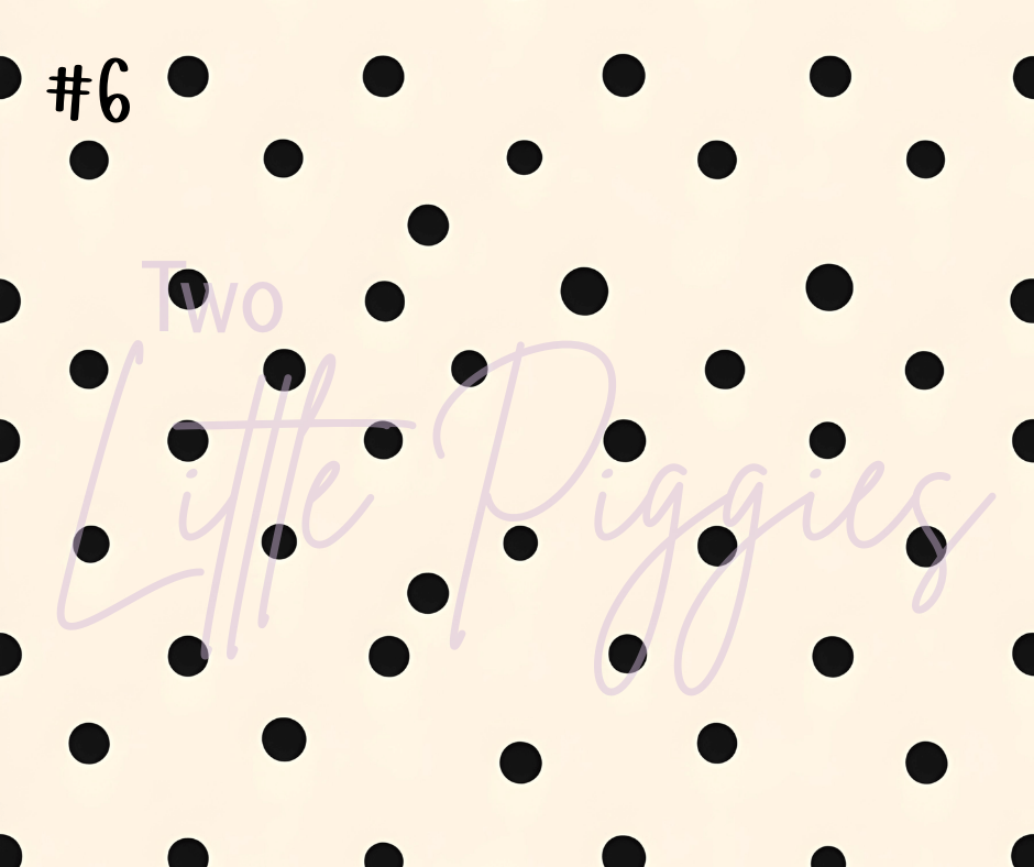 Printed Vinyl - Black and White Bows