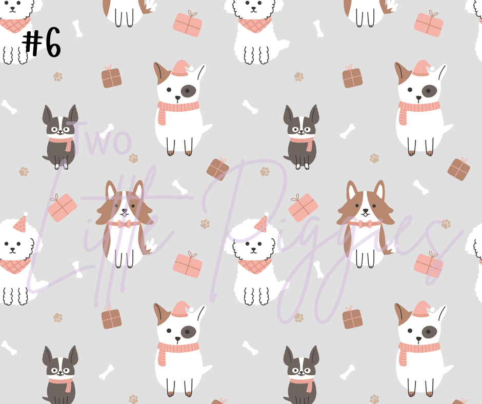 Printed Vinyl - Christmas Pups