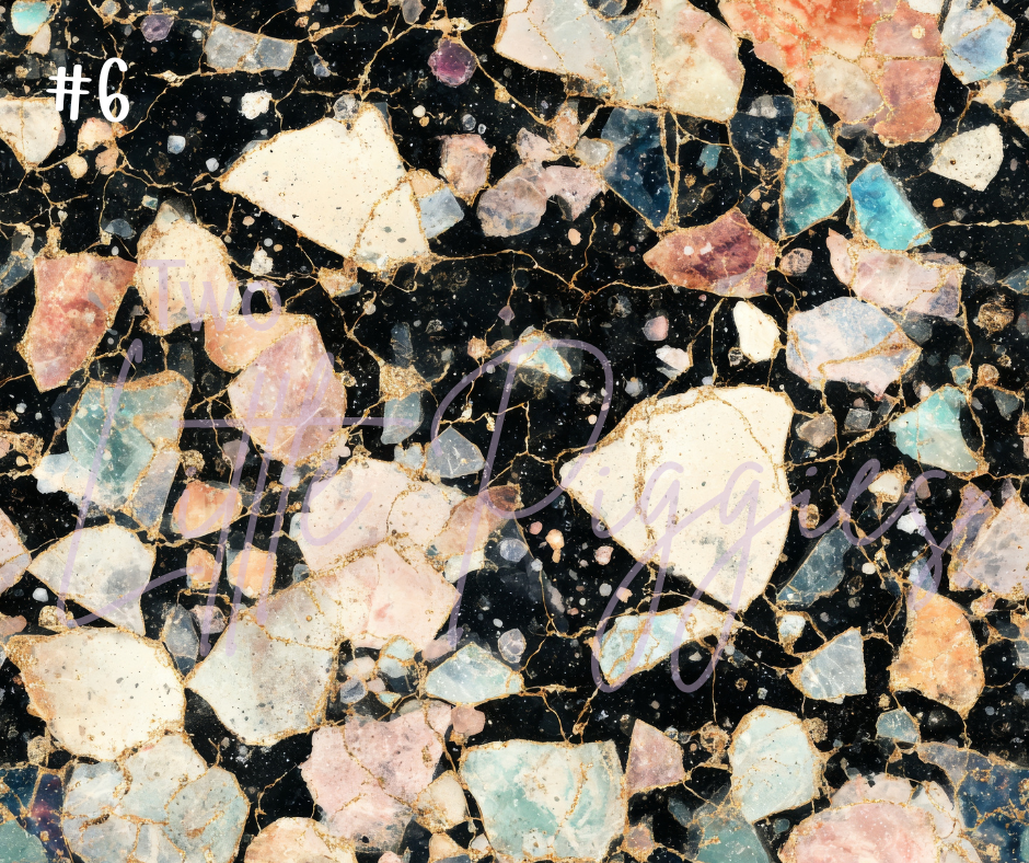 Printed Vinyl - Cracked Crystals
