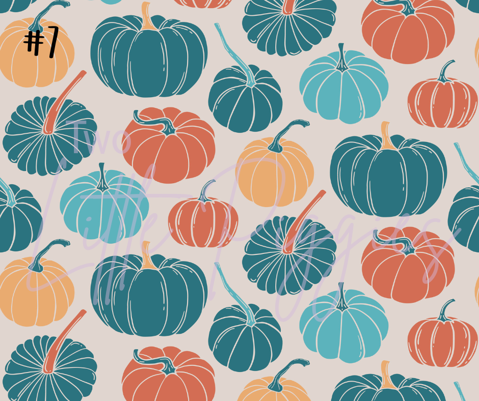 Printed Vinyl - Teal Pumpkin
