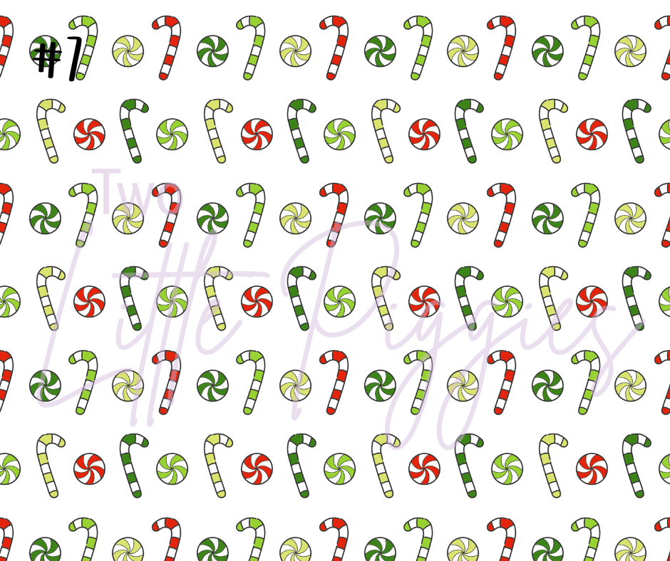 Printed Vinyl - Christmas Trees