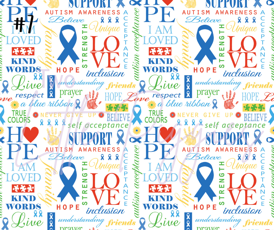 Printed Vinyl - Autism Awareness