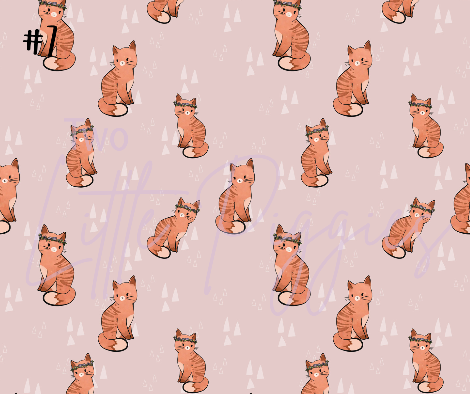 Printed Vinyl - Cute Cats