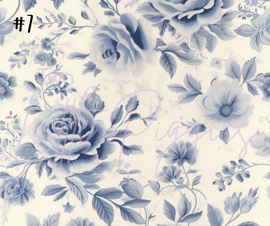 Printed Vinyl - Toile Floral