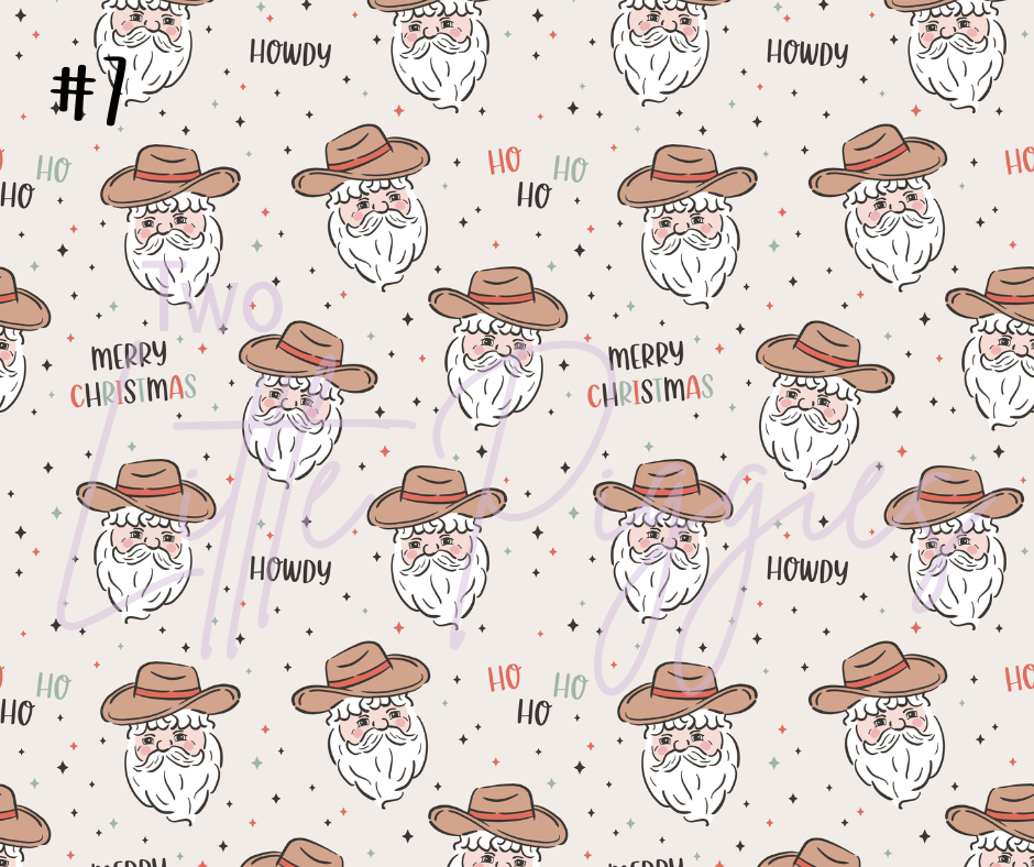 Printed Vinyl - Howdy Christmas