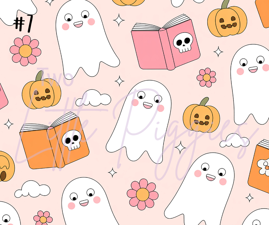Printed Vinyl - Girl Ghosts and Books