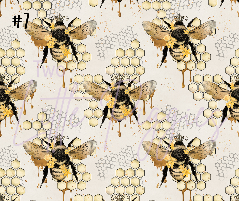 Printed Vinyl - Bumbling Bees