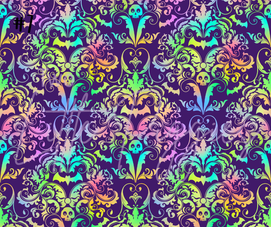 Printed Vinyl - Halloween - Rainbow Halloween