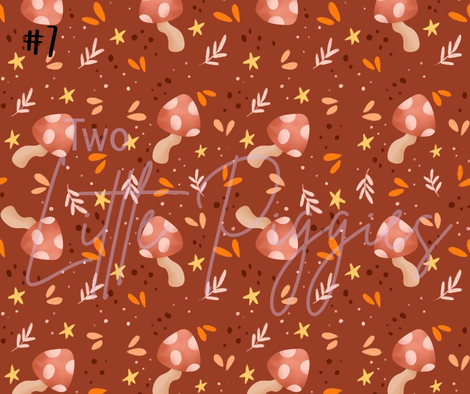 Printed Vinyl - Autumn Mushrooms