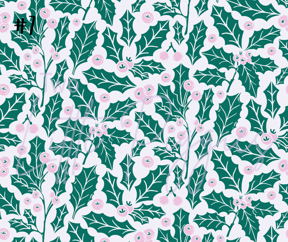 Printed Vinyl - Peppermint Holiday