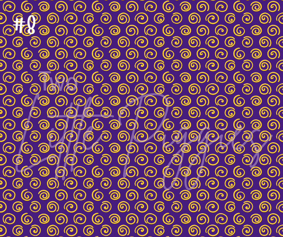 Printed Vinyl - Football - Purple and Gold
